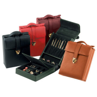 Engraved Leather Gifts Personalized Leather Ladies Jewelry Case No 4