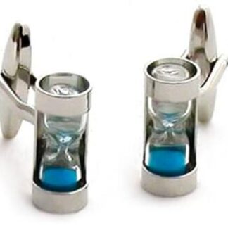 Cuff Link, Silver Plate Black Bow Ties