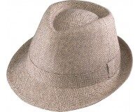 Timeless Fedora Hats,Beige Wool Herringbone