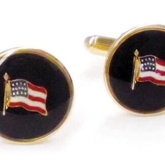 Guitars Cuff Links Set, Silver Plate