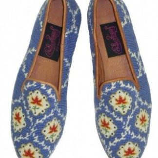 Rainbow Fleet on Navy Needlepoint Womens Shoe, Special Order,By Paige