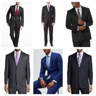 Dann Premier Collection Suits Solid Navy, 100% Worsted Wool, 2 Button Center Vent