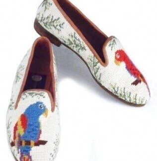 Khaki Tan Herringbone Needlepoint Womens Shoe, Special Order,By Paige