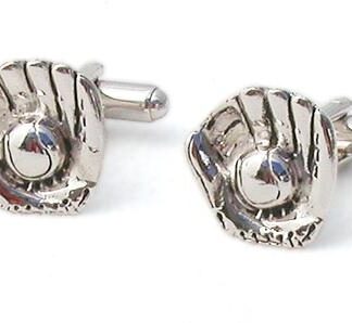 Amber Fiber Optic Cuff Links, Gold