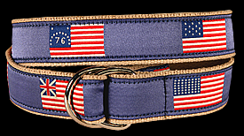 Fun D-Ring Belt, Saltwater Fish--Blue, Special Order
