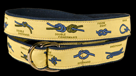 Fun D-Ring Belt, Burgundy Blue Crabs, Special Order