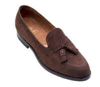Alden Brown Suede Plain Toe Blucher Shoe