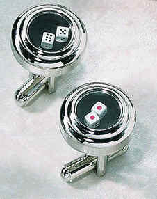 Checkered Oval Cuff Links
