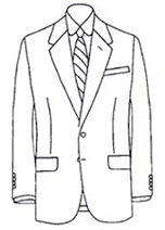 Corbin Black Cashmere 2 Button, Single Breasted, Center Vent Jacket