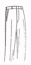 Corbin Navy Herringbone 120's Worsted Pleated Trouser