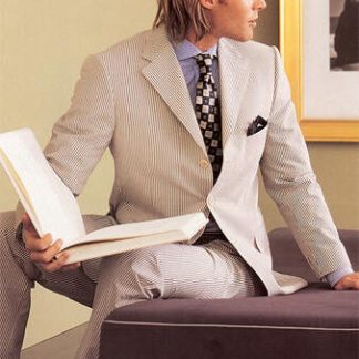 Dann Classic Summer Suits White 100% Linen, 2 Button Side Vent, Plain Front Pant