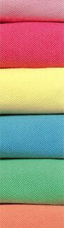 F.A. MacCluer 24 Units Embroidered Honeycomb Pique Peach