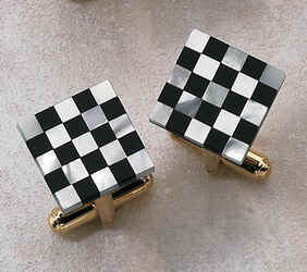 Golf Clubs Cuff Links,Silver