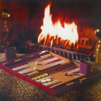 Personalized Leather Poker Chip Set, Tan