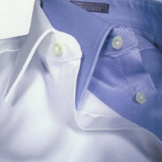 Regular Fit Blue Pinpoint SPREAD Collar Shirt, WRINKLE FREE