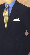H. Oritsky Navy Solid Suit 100% Imported Harness Worsted Wool