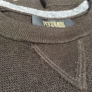Dann Premium 100% Baby Alpaca Trimmed Sweatshirt Neck Long Sleeve Sweater