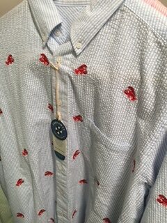 Castaway Clothing Shirt, Christmas Embroidery