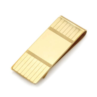 Engraved Money Clip Gold 14 kt gold, Block Lettering, No 4