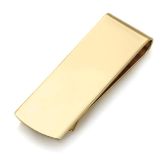 Engraved Money Clip Gold 14 kt gold, Block Lettering, No 5