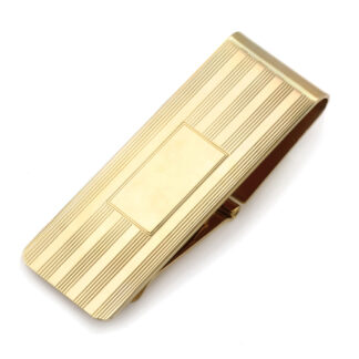 Engraved Money Clip Gold 14 kt gold, Block Lettering, No 6