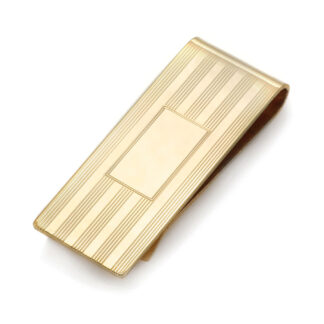 Engraved Money Clip Gold 14 kt gold, Block Lettering, No 3