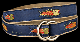 Fun D-Ring Belt, LaCrosse--Blue, Special Order