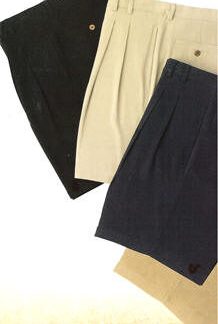 Berle Trouser khaki Double Reverse Pleat Microfiber