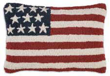 New Hampshire Ski Handmade Hooked Pillow