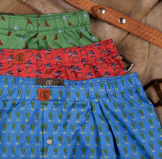 Cacties Cacties Western  Woven Stallion Boxer, Coyote Green, Box of Two