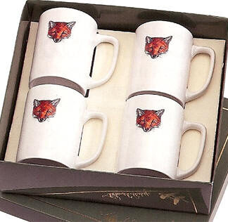 Cheer the Fox Barware Double Old Fashioneds Glasses, set of 4