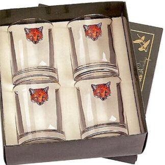 Cheer the Fox Barware Bar Mugs, set of 4