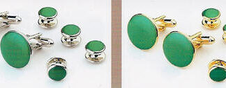 Martini & Olives Tuxedo Stud Sets, Silver Plate