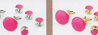 New Orleans Fleur di Lis Tuxedo Stud Sets, Gold Plate