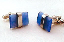 Cuff Link, Silver Plate Fishing Reel