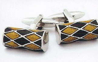 Cuff Link, Silver Plate Wine Lovers