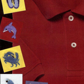 F.A. MacCluer 24 Units Embroidered Honeycomb Pique Navy