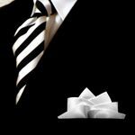 Pure 100% Silk  Pocket Square, Tuxedo Martinis
