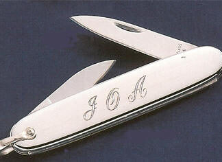 Polished Sterling Silver Engine Turned Business Card Case