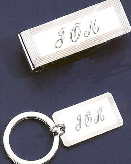 Silver Plate Religious Tie Bar, Engraved