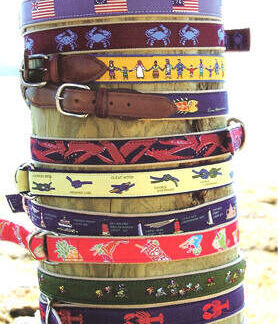 Fun D-Ring Belt, Burgundy Woodland Birds, Special Order