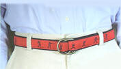 Fun D-Ring Belt, White Anchors, Special Order