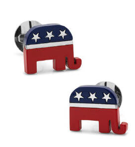 Cuff Link,Red & Black Argyle