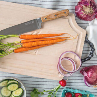 Rectangular WAlnut with Modern Handles Personalized Cutting Board