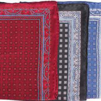 Pure 100% Silk  Pocket Square, LARGE 17 x 17