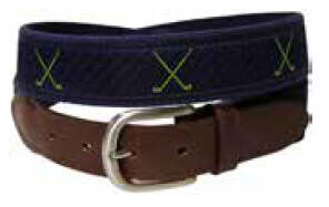 Fun Patterned Leather Tab Belt,Skiers,Special Order, YOUTH SIZING