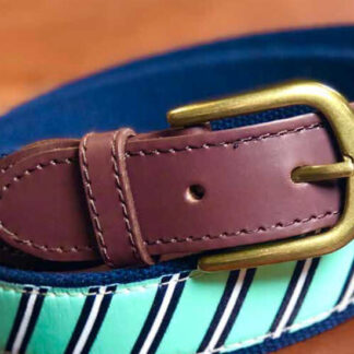 Solid Cotton Leather Tab Belt, CUSTOM Special Order, YOUTH SIZING