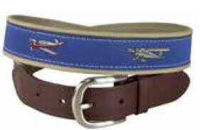 Fun Patterned Leather Tab Belt,Red Blue Repp, Special Order, YOUTH SIZING