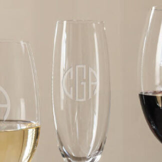Personalized Engraved 19 oz. Wine Glasses, sets of 4
