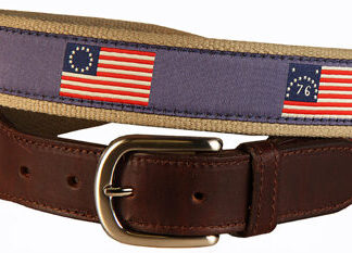 Patterned Leather Tab, Navy Blue Crabs,Special Order-, YOUTH SIZING